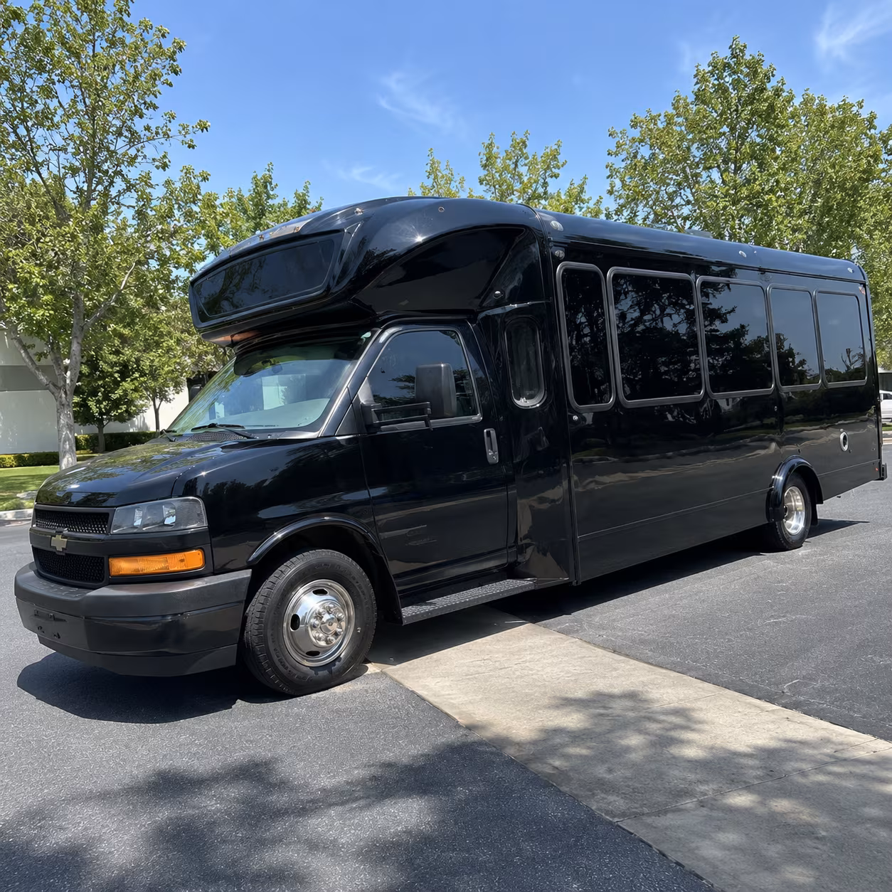 orange 15 passenger party bus