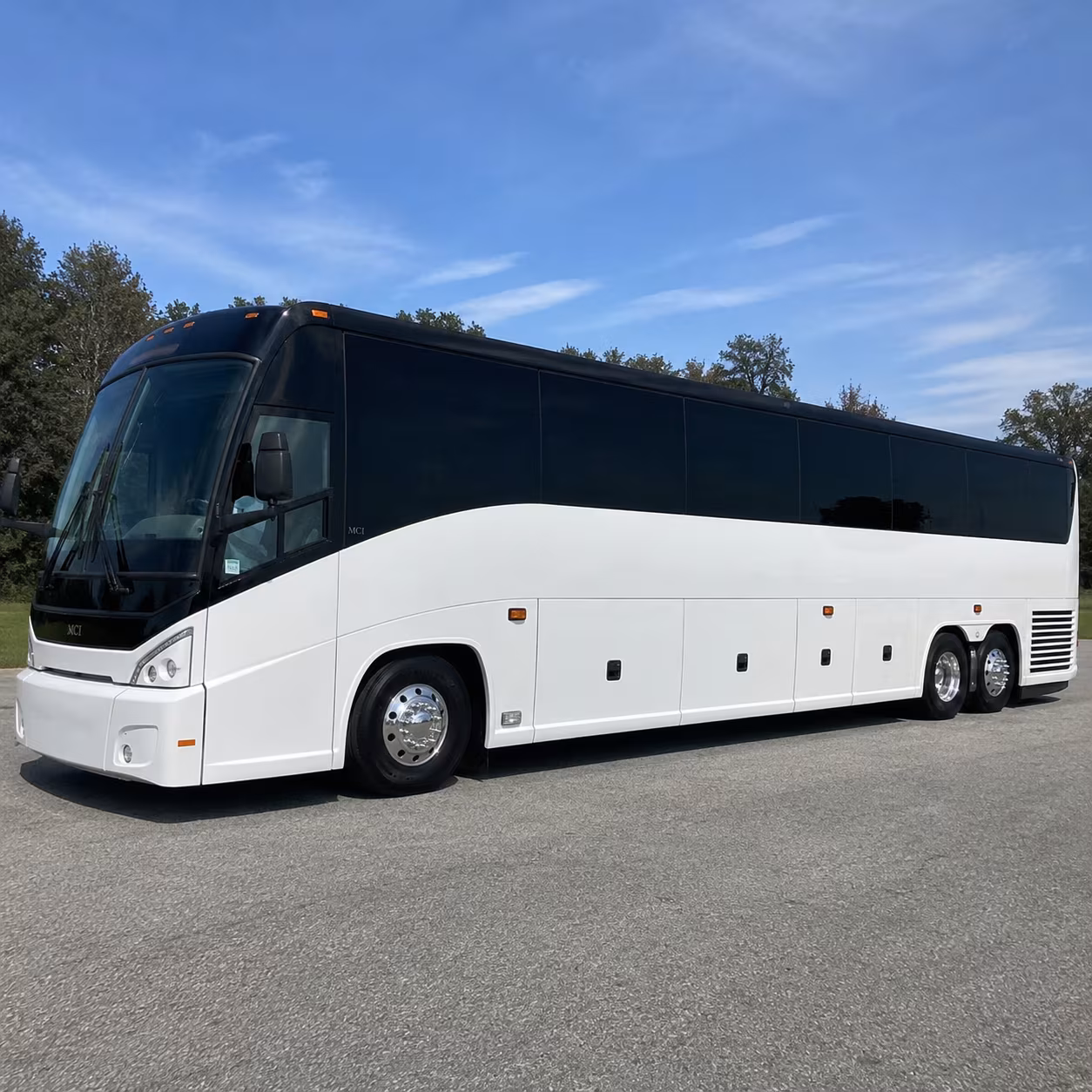 orange charter bus