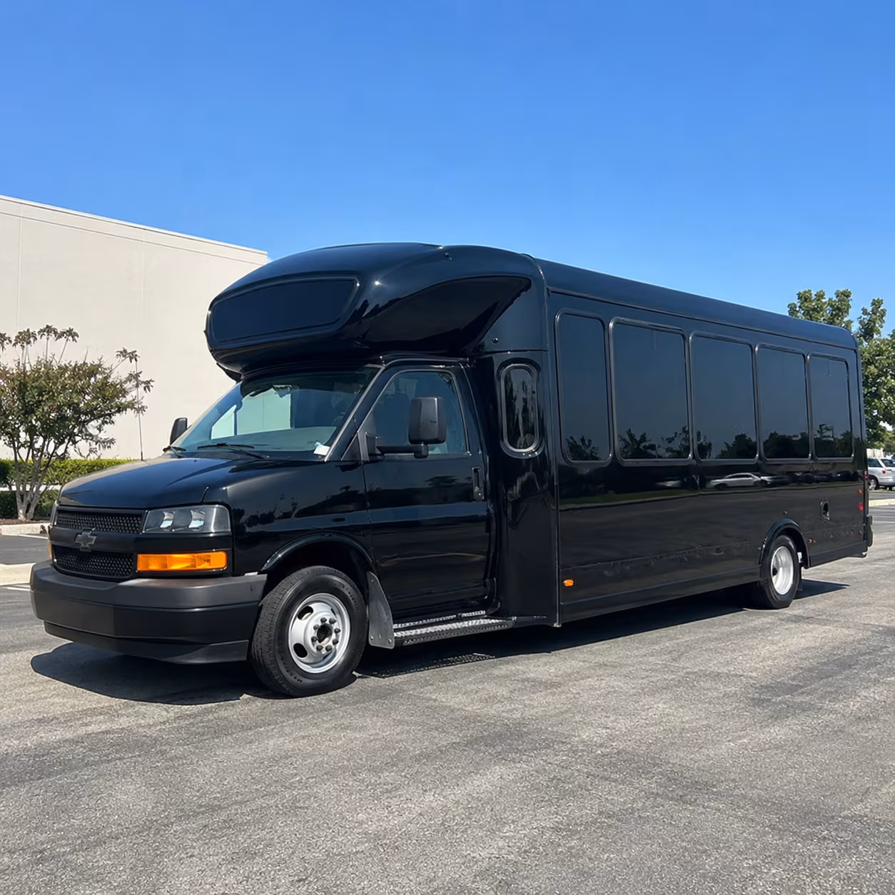 orange corporate party bus rental