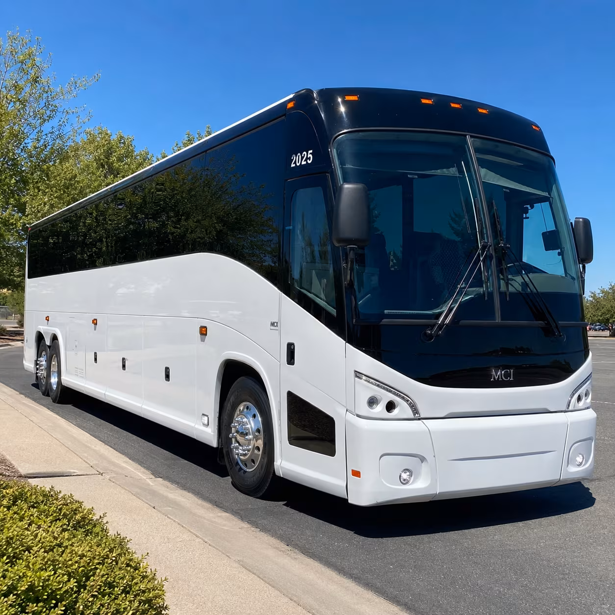 orange field trip charter bus rental