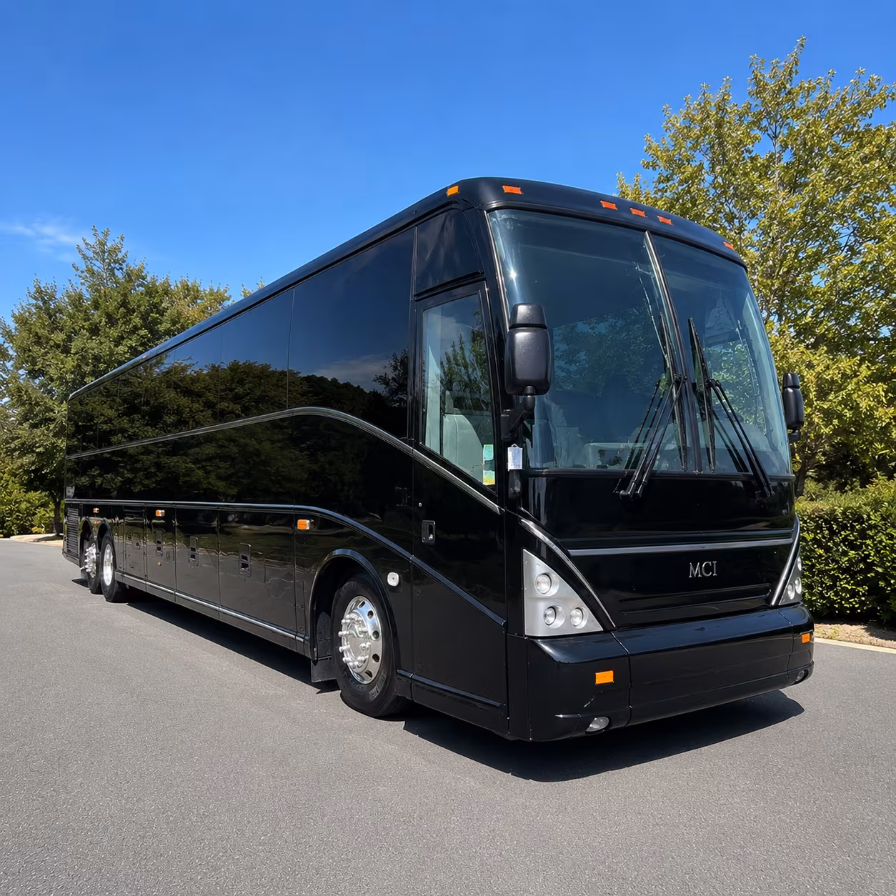 orange government military charter bus rental