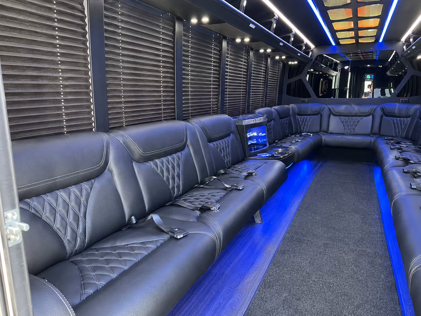 orange prom party bus rental