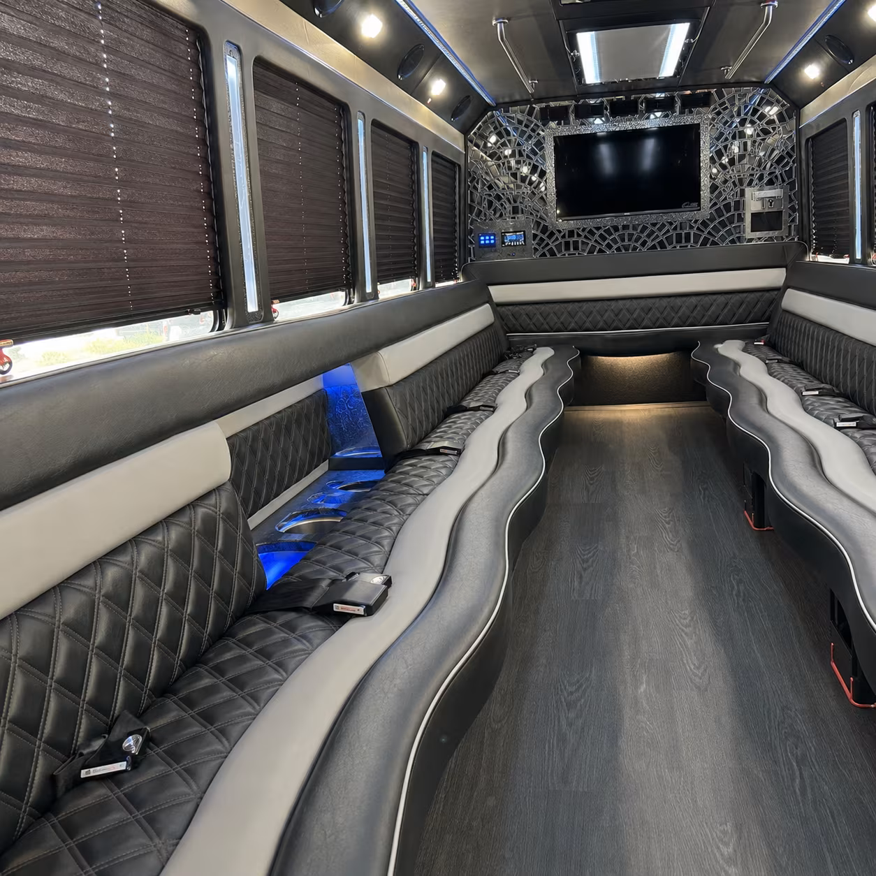 orange sporting event party bus rental