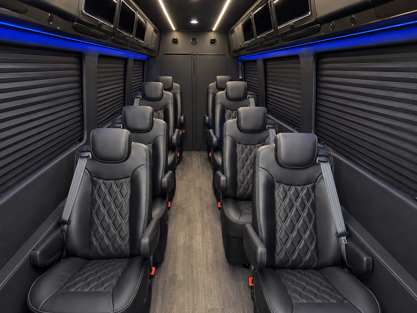sprinter vans and minibuses for the wedding party on the big day